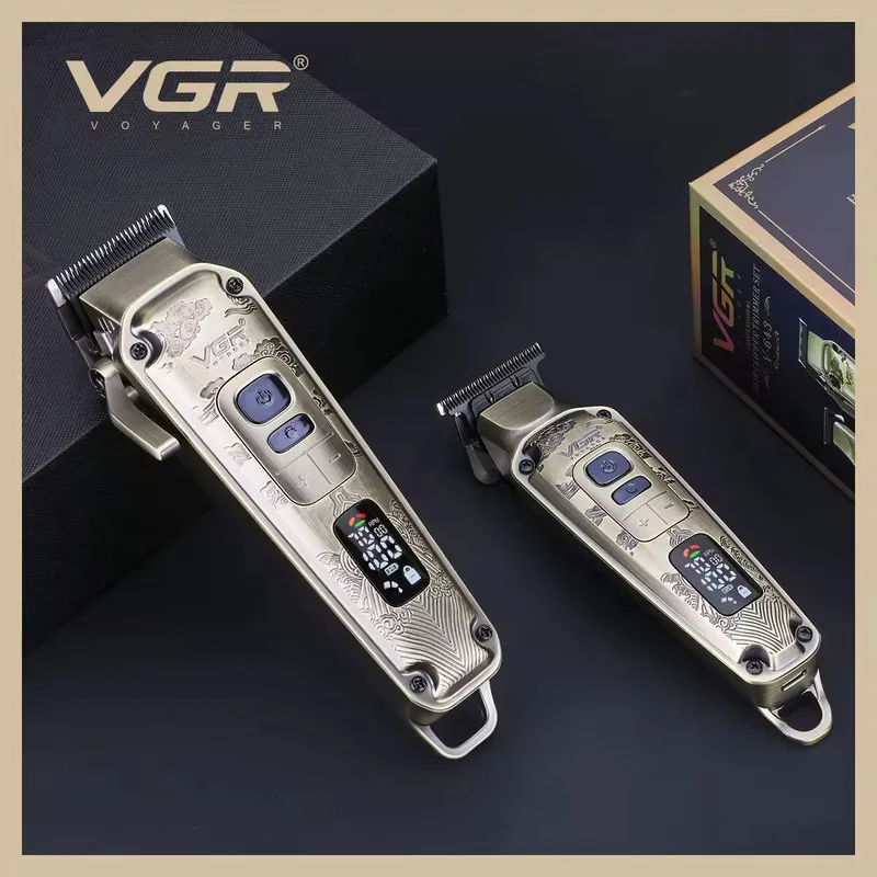 ماشین اصلاح موی سر و صورت وی جی ار مدل V-643+5Vadapter مجموعه دو عددی - تصویر 2