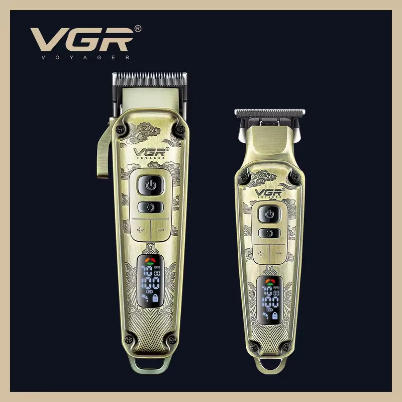 ماشین اصلاح موی سر و صورت وی جی ار مدل V-643+5Vadapter مجموعه دو عددی - تصویر 3