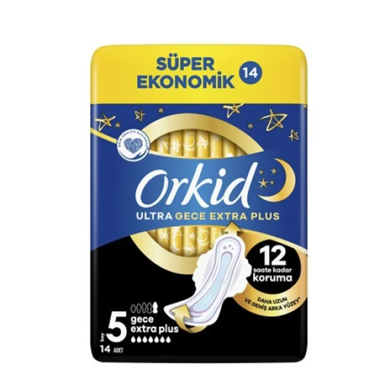 نوار بهداشتی اورکید مدل ULTRA GECE EXTRA PLUS بسته 12 عددی