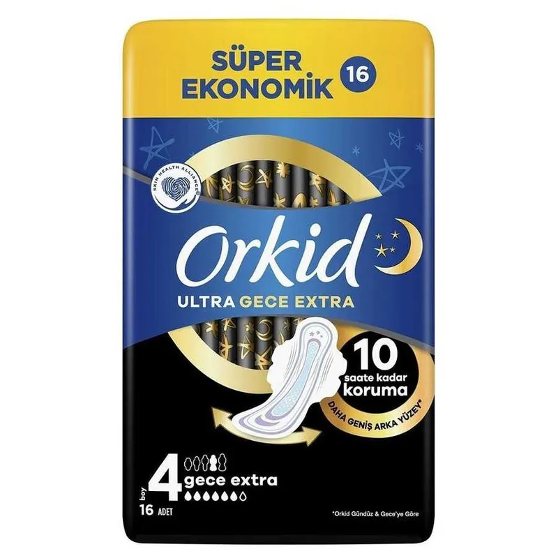 نوار بهداشتی اورکید مدل Ultra Extra 4 Gece Extra بسته 10 عددی - تصویر 2
