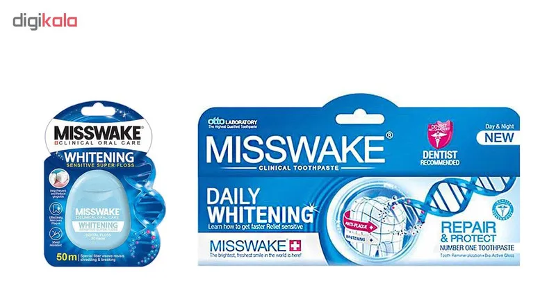 خمیر دندان میسویک مدل Daily Whitening حجم 100میلی لیتر به همراه نخ دندان مدل withening - تصویر 2