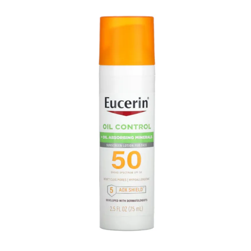 لوسیون ضد آفتاب بدون رنگ اوسرین SPF 50 مدل control مناسب پوستهای چرب حجم 75 میلیلیتر