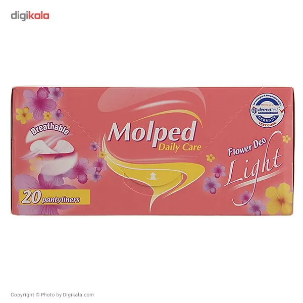 پد روزانه مولپد سری Daily Care مدل Flower Deo Light بسته 20 عددی - تصویر 2
