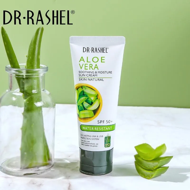 کرم ضد آفتاب بدون رنگ دکتر راشل SPF 50 مدل Aloevera مناسب انواع پوست حجم 60 میلیلیتر - تصویر 5