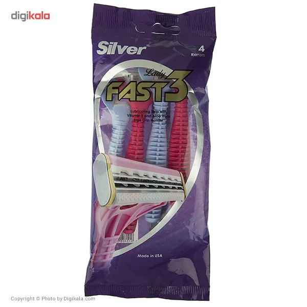 خود تراش سیلور مدل Fast3 Lady بسته 4 عددی - تصویر 2