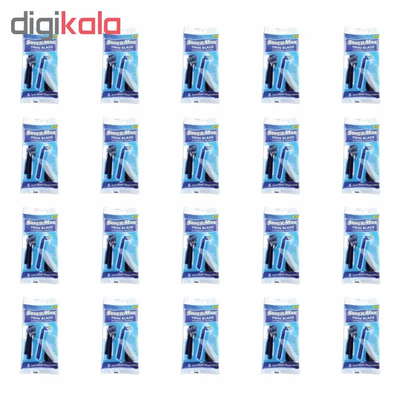 خودتراش مردانه سوپرمکس کد 05 بسته 20 عددی - تصویر 2