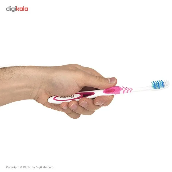 مسواک تریزا مدل Flexible با برس سخت به همراه درپوش - تصویر 5