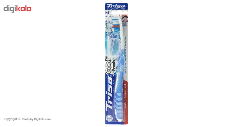 مسواک تریزا مدل Cool and Fresh با برس متوسط به همراه درپوش - تصویر 6