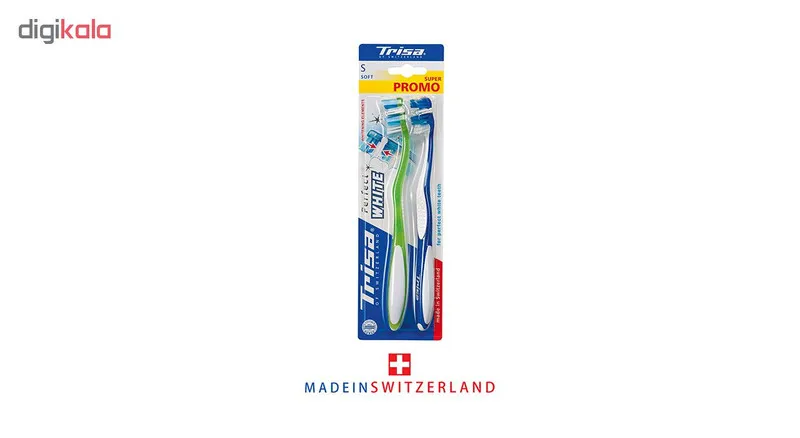 مسواک تریزا سری Super Promo مدل Perfect White با برس نرم بسته 2 عددی - تصویر 3