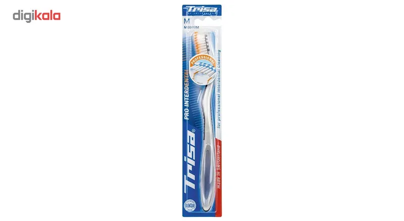 مسواک تریزا مدل Pro Interdental با برس متوسط به همراه درپوش - تصویر 4