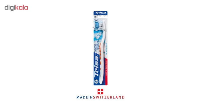 مسواک تریزا مدل Pearl White با برس متوسط - تصویر 3