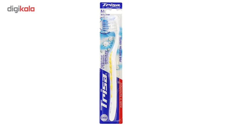 مسواک تریزا مدل Pearl White با برس متوسط - تصویر 4