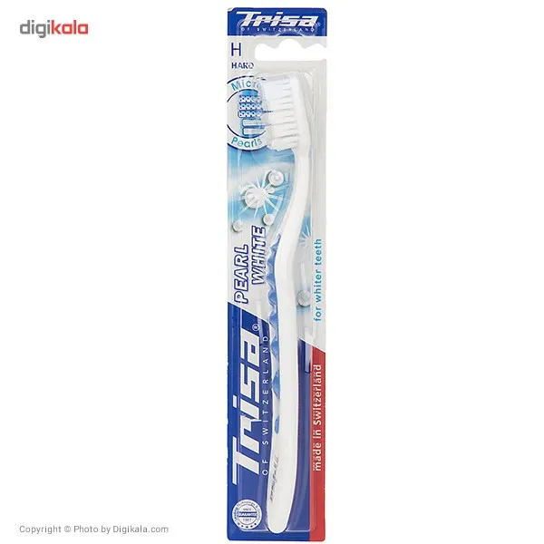 مسواک تریزا مدل Pearl White با برس سخت - تصویر 2
