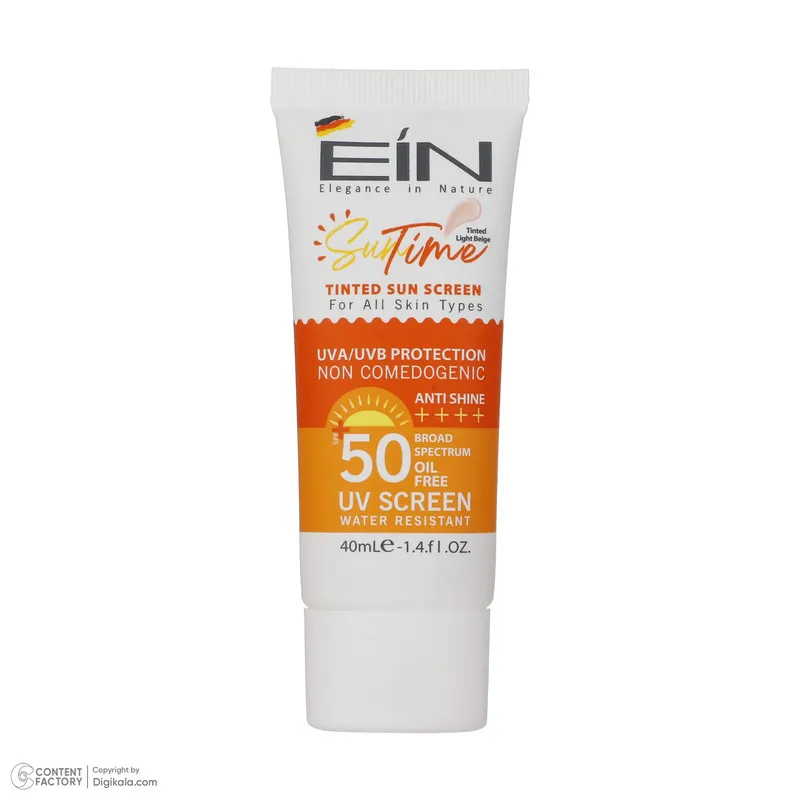 کرم ضد آفتاب رنگی ای آی ان SPF 50 مدل suntime مناسب انواع پوست حجم 40 میلیلیتر - تصویر 2