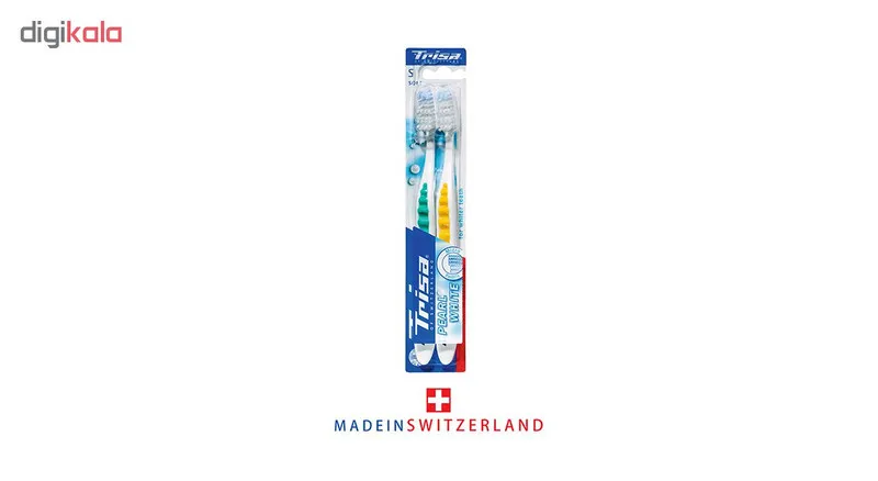مسواک تریزا مدل Pearl White با برس نرم بسته 2 عددی - تصویر 2