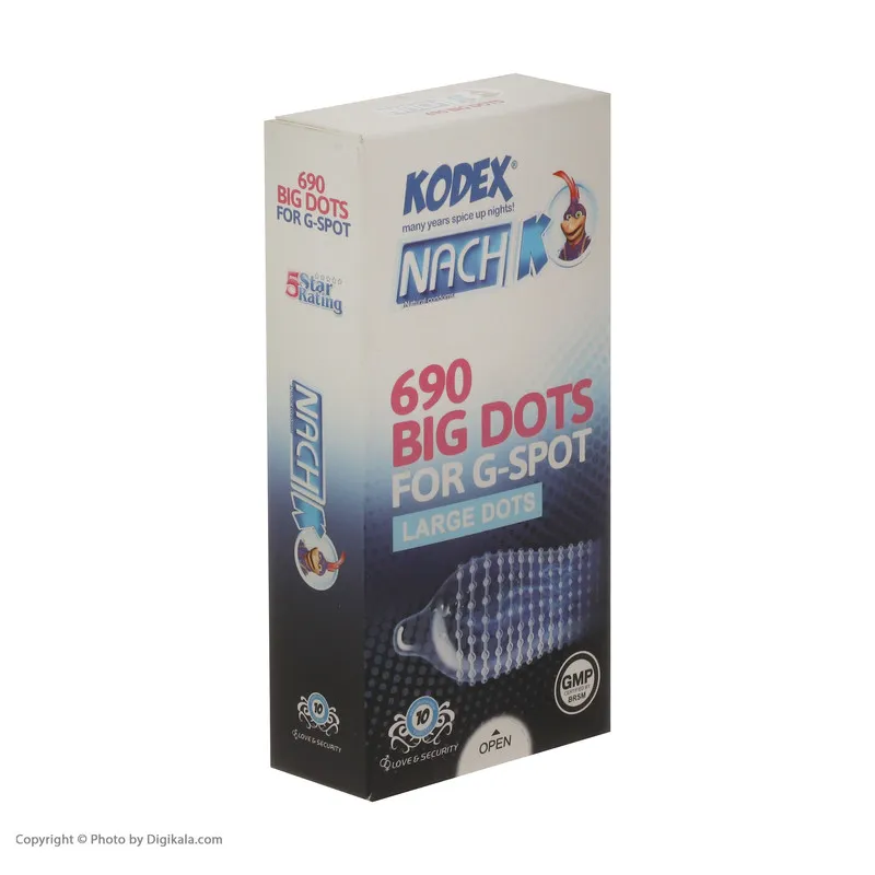 کاندوم ناچ کدکس مدل BIG DOTS بسته 10 عددی - تصویر 2