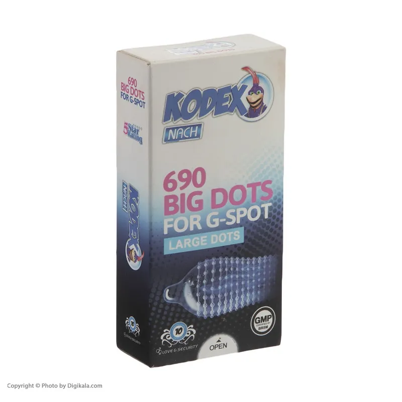 کاندوم ناچ کدکس مدل BIG DOTS بسته 10 عددی - تصویر 3