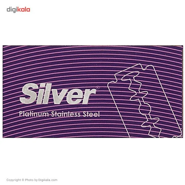 تیغ یدک سنتی سیلور مدل Platinum Stainless Steel Double Edge بسته 10 عددی - تصویر 2