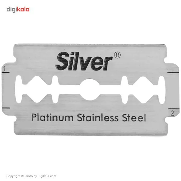 تیغ یدک سنتی سیلور مدل Platinum Stainless Steel Double Edge بسته 10 عددی - تصویر 3