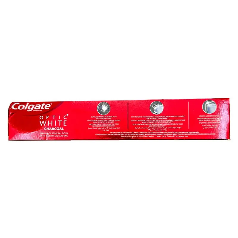 خمیر دندان کلگیت مدل Optic White Charcoal حجم 125 میلی لیتر - تصویر 2