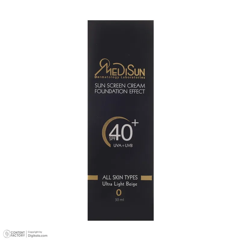 کرم ضد آفتاب رنگی مدیسان SPF40 مدل No 0 مناسب برای انواع پوست حجم 30 میلی لیتر - تصویر 6