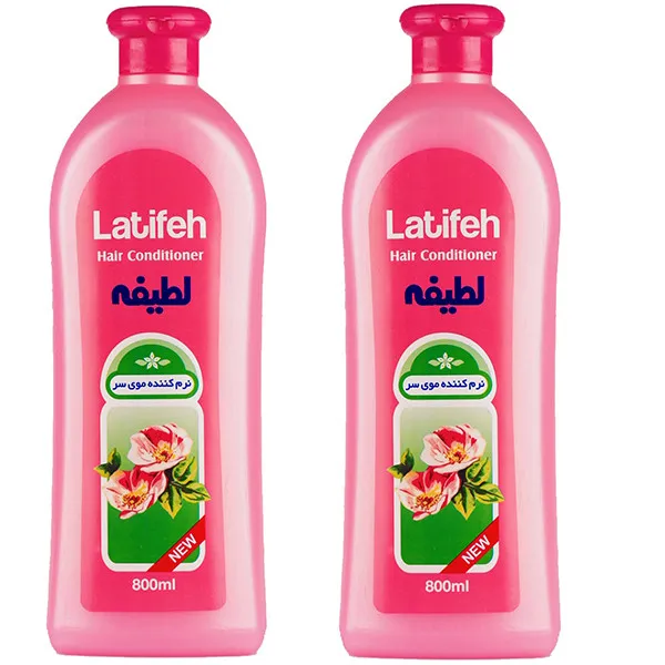 نرمکننده مو لطیفه مدل Flower حجم 800 میلیلیتر مجموعه 2عددی