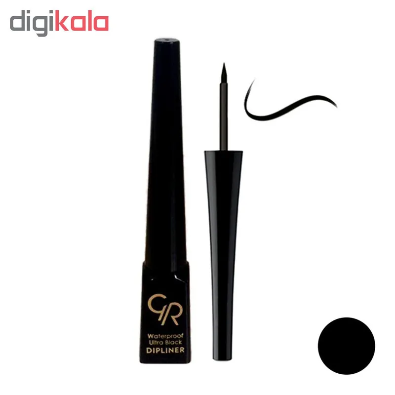 خط چشم گلدن رز سری Dipliner مدل Waterproof Ultra Black - تصویر 2