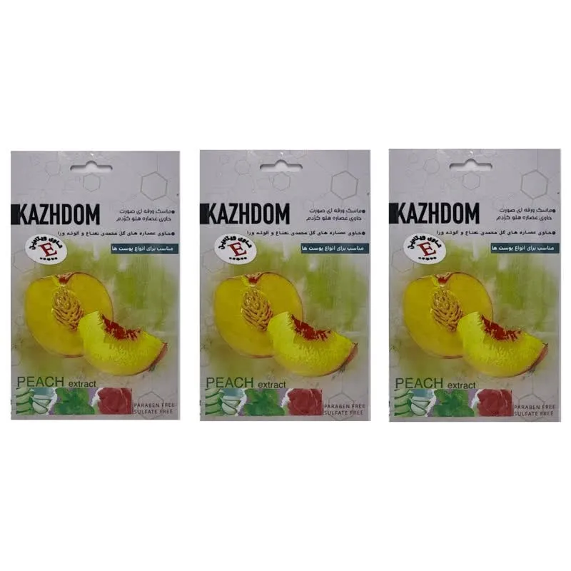 ماسک صورت کژدم مدل هلو وزن 25 گرم بسته 3 عددی