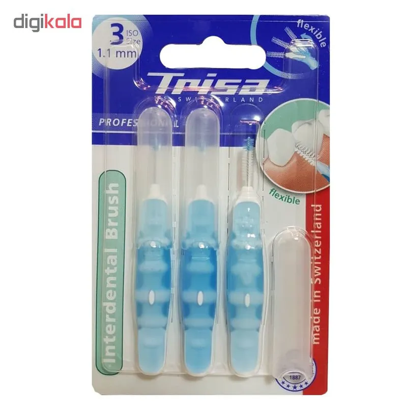 مسواک بین دندانی تریزا مدل Professional 1.1 mm بسته 3 عددی - تصویر 2