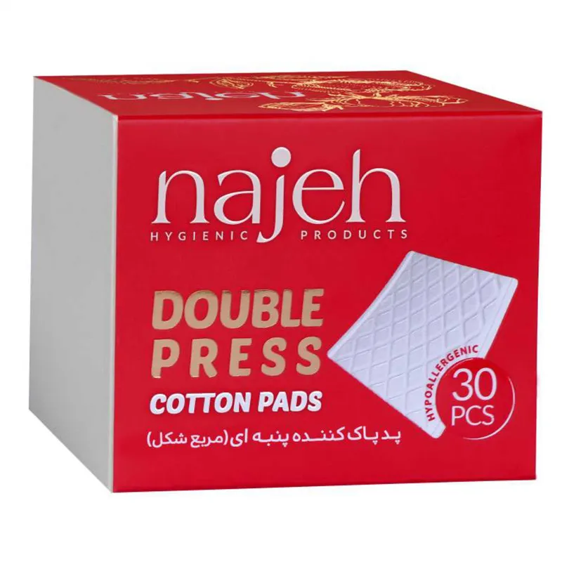 پد پاک کننده آرایش صورت ناژه مدل Double Press  بسته 30 عددی - تصویر 2