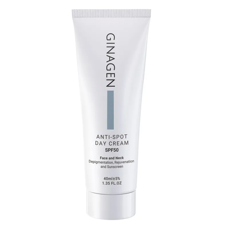کرم ضد آفتاب بدون رنگ ژیناژن SPF 50 مدل Anti Spot مناسب انواع پوست حجم 40 میلیلیتر