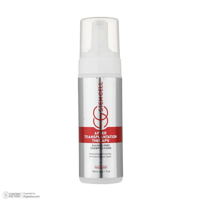 شامپو فوم پس از کاشت مو استم سل مدل Sulfate Free حجم 180 ميلی ليتر - تصویر 2