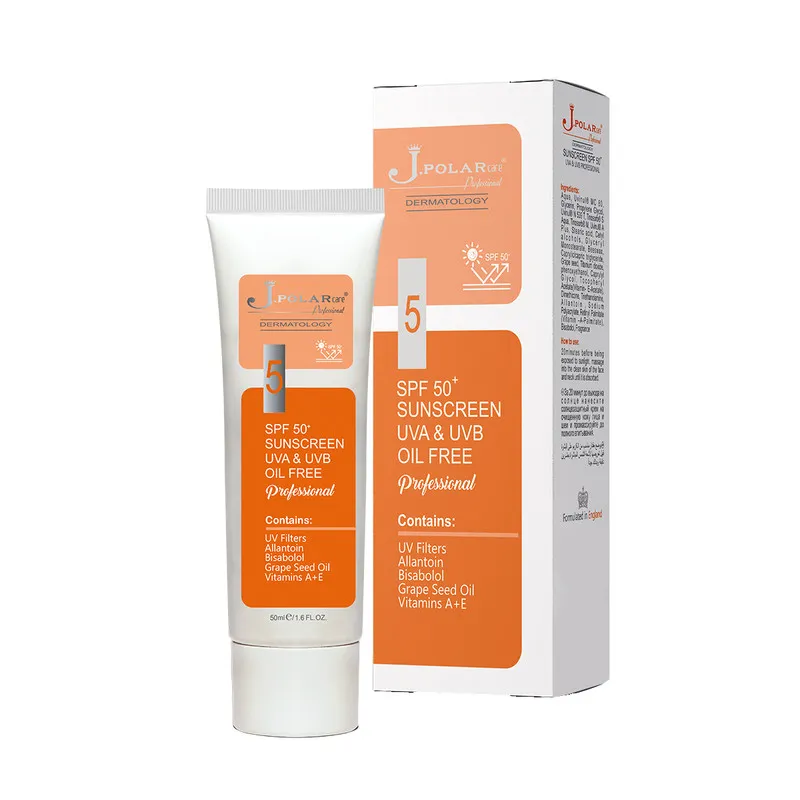 کرم ضد آفتاب بدون رنگ جی.پلار SPF50 مدل Professional مناسب انواع پوست حجم 50 میلی لیتر