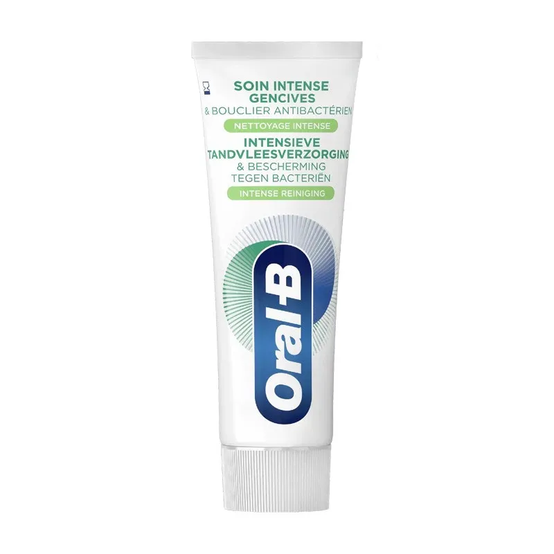 خمیر دندان آنتی باکتریال اورال بی مدل Intense clean حجم 75 میلی لیتر