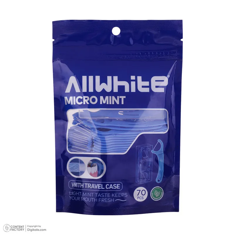 نخ دندان آل وایت مدل micro mint بسته 70 عددی - تصویر 3