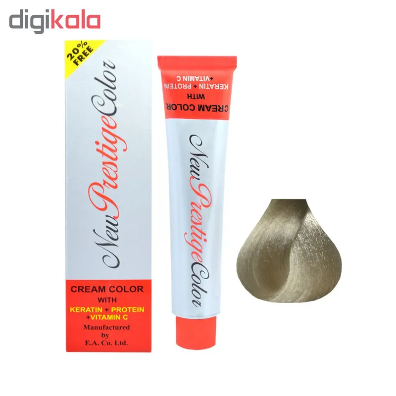 رنگ مو نیو پرستیژ کالر سری خاکستری شماره 10.1 حجم 120 میلی لیتر رنگ بلوند نقره ای - تصویر 2