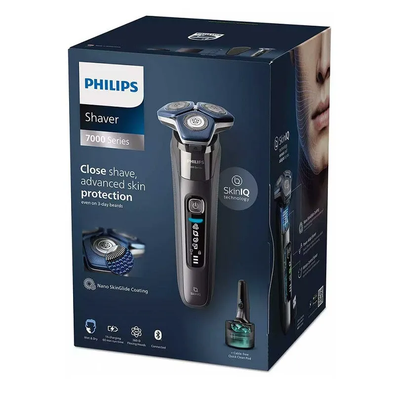 ماشین اصلاح موی صورت فیلیپس مدل S7887/55 با سه تیغه پلاتینیوم، اصلاح چرخشی با شماره صفر، باتری 1500mAh، شارژ سریع 5 دقیقهای، نمایشگر دیجیتال و ضدآب مناسب استفاده زیر دوش - تصویر 5