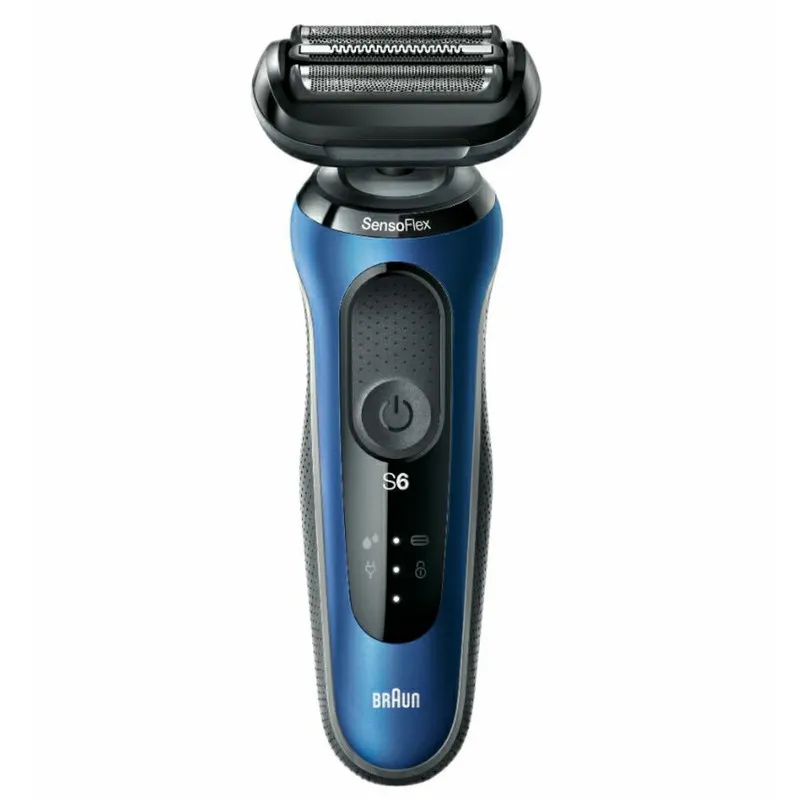 ماشین اصلاح موی صورت براون مدل 61B7500cc سری 6 فویلی، باتری قابل شارژ، استفاده مرطوب و خشک، فناوری AutoSense، ضد آب، شارژ سریع، نمایش وضعیت باتری، طراحی ارگونومیک و تیغه استیل پیشرفته