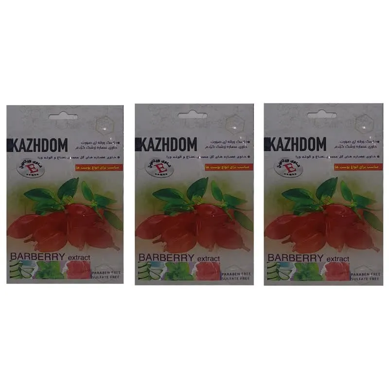 ماسک صورت کژدم مدل زرشک وزن 25 گرم بسته 3 عددی