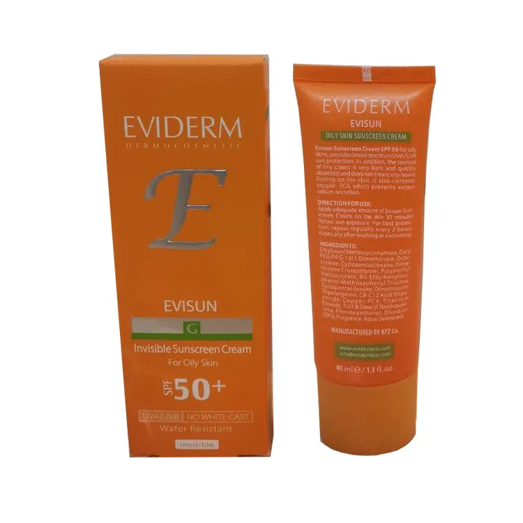 کرم ضد آفتاب رنگی اویدرم SPF50 مدل Evisun مناسب پوست های چرب حجم 40 میلی لیتر - تصویر 4