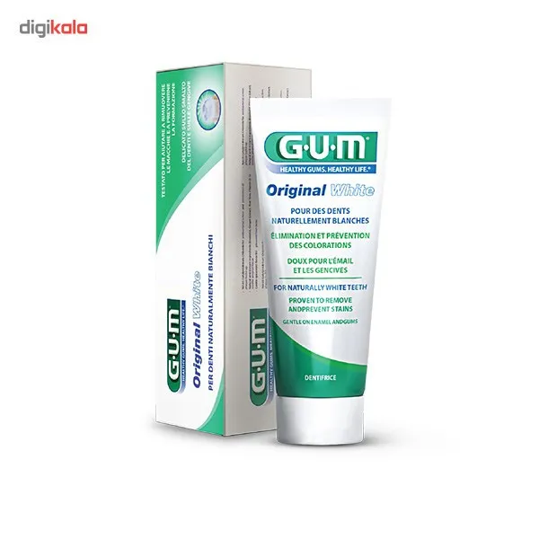 خمیر دندان جی یو ام مدل Original White حجم 75 میلی لیتر - تصویر 2