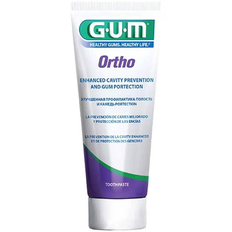 خمیر دندان ارتودنسی جی یو ام مدل Ortho حجم 75 میلی لیتر
