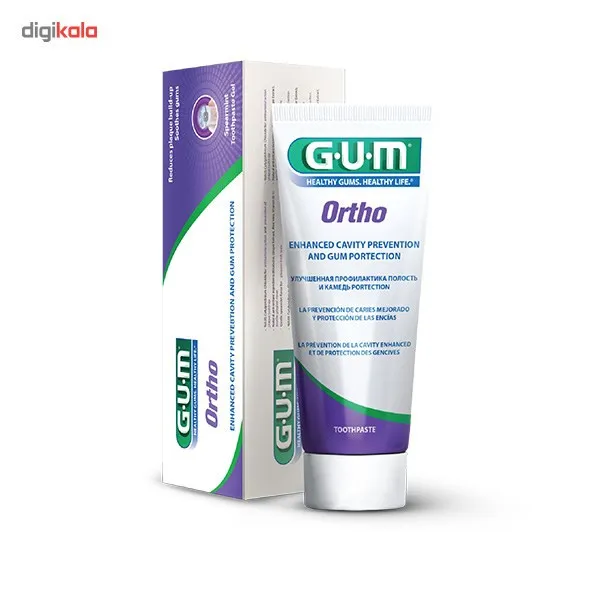 خمیر دندان ارتودنسی جی یو ام مدل Ortho حجم 75 میلی لیتر - تصویر 2