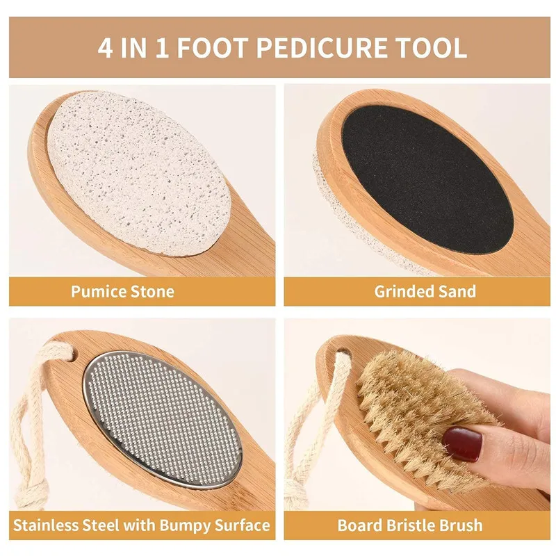 سوهان و رنده پا دکتر مورنینگ مدل چوبی کد 4in1 - تصویر 5