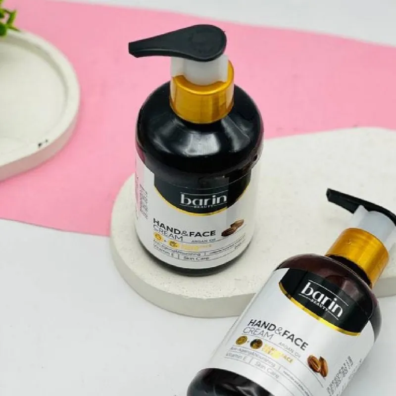 کرم مرطوب کننده دست و صورت بارین بیوتی مدل روغن آرگان مناسب انواع پوست حجم 400 میلی لیتر - تصویر 2