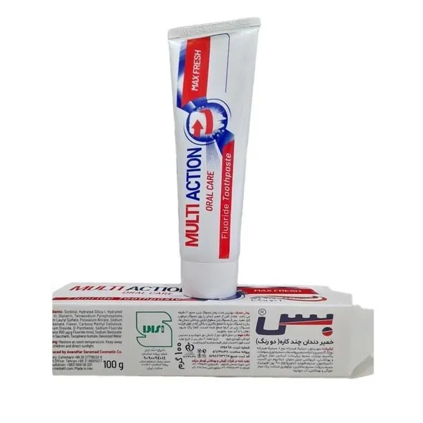 خمیر دندان بس مدل multi action وزن 100 گرم مجموعه 2 عددی - تصویر 2