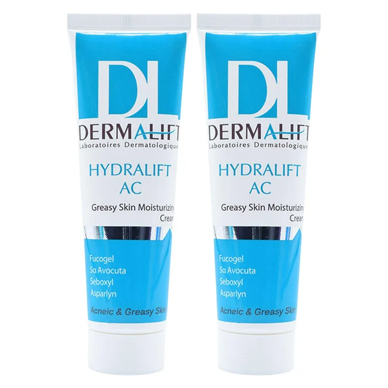 کرم مرطوبکننده پوست چرب درمالیفت مدل Hydralift AC Cream حجم 50 میلیلیتر بسته دو عددی - تصویر 2