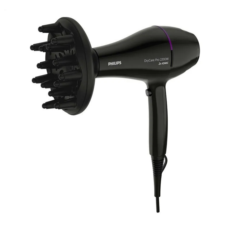 سشوار حرفهای 2200 وات فیلیپس مدل Advanced 2200w، موتور AC، وزن 400 گرم، المنت تیتانیوم، دارای سری دیسپانسر، متمرکزکننده پهن با ویژگی صافکنندگی، حجمدهندگی، با قابلیت فناوری تولید یون - تصویر 5