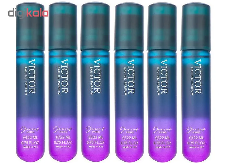 عطر جیبی مردانه ژک ساف مدل Victor حجم 22 میلی لیتر بسته 6 عددی - تصویر 2