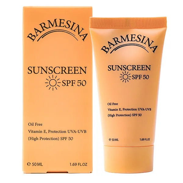 کرم ضد آفتاب بدون رنگ بارمسینا SPF 50 مدل 01 مناسب برای پوستهای چرب حجم 50 میلیلیتر - تصویر 2